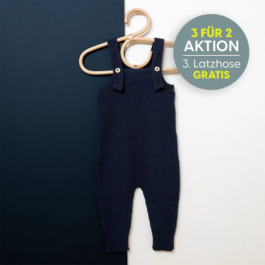 THE WOOLLY BABY JUMPSUIT - midnight blue