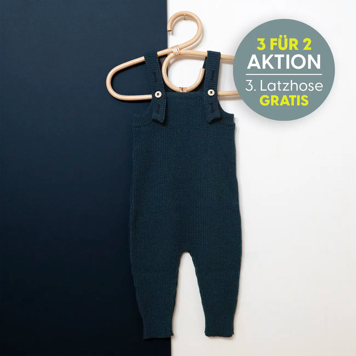 THE WOOLLY BABY JUMPSUIT - new petrol
