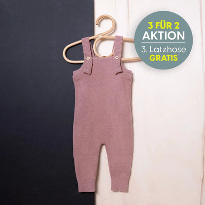 THE WOOLLY BABY JUMPSUIT - rose