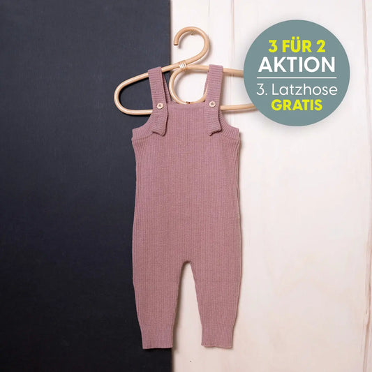 THE WOOLLY BABY JUMPSUIT - rose
