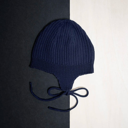 THE WOOLLY BABY HAT - midnight blue