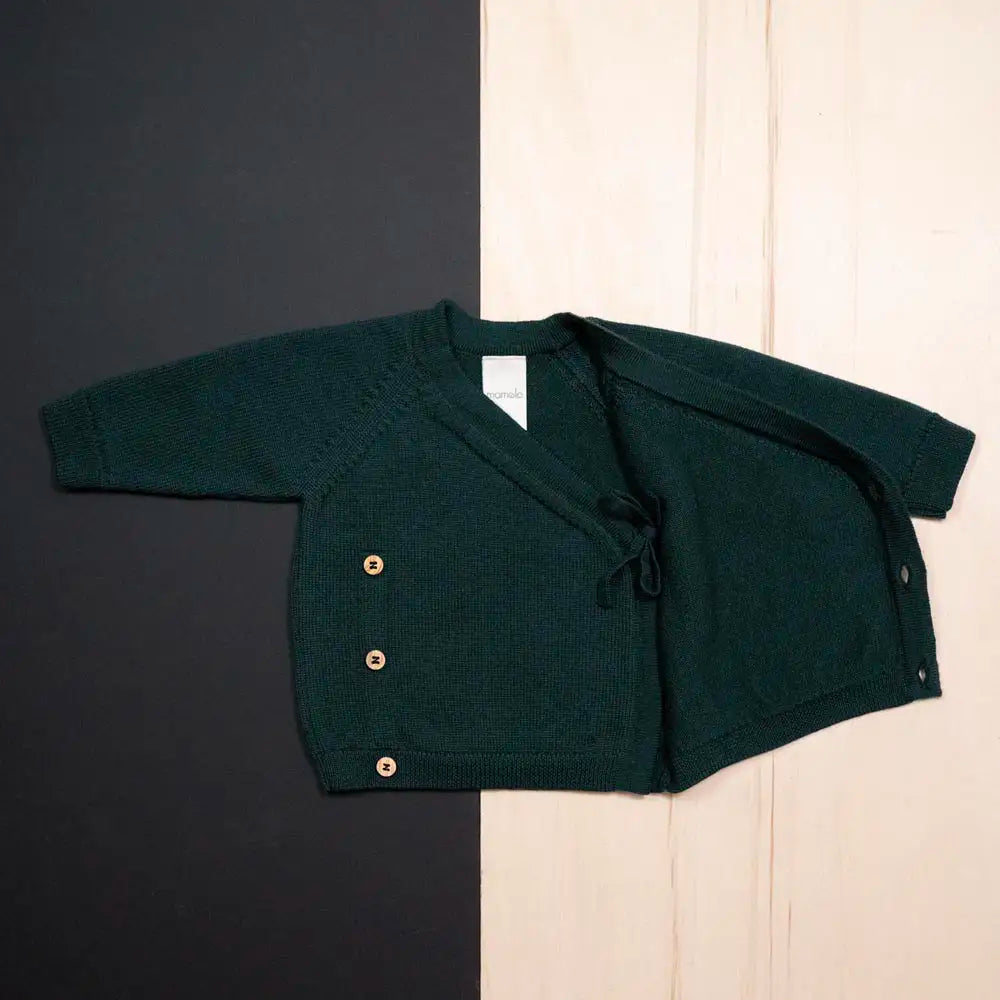 PRE-LOVED WOOLLY BABY JACKET - petrol