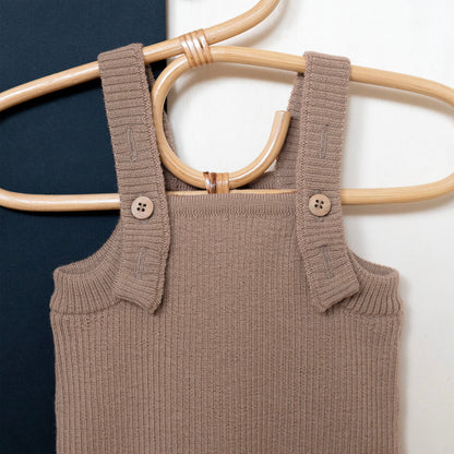 THE WOOLLY BABY JUMPSUIT - cappuccino