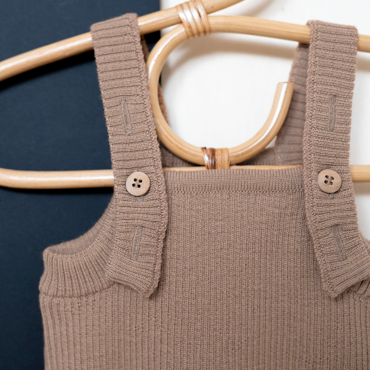 THE WOOLLY BABY JUMPSUIT - cappuccino