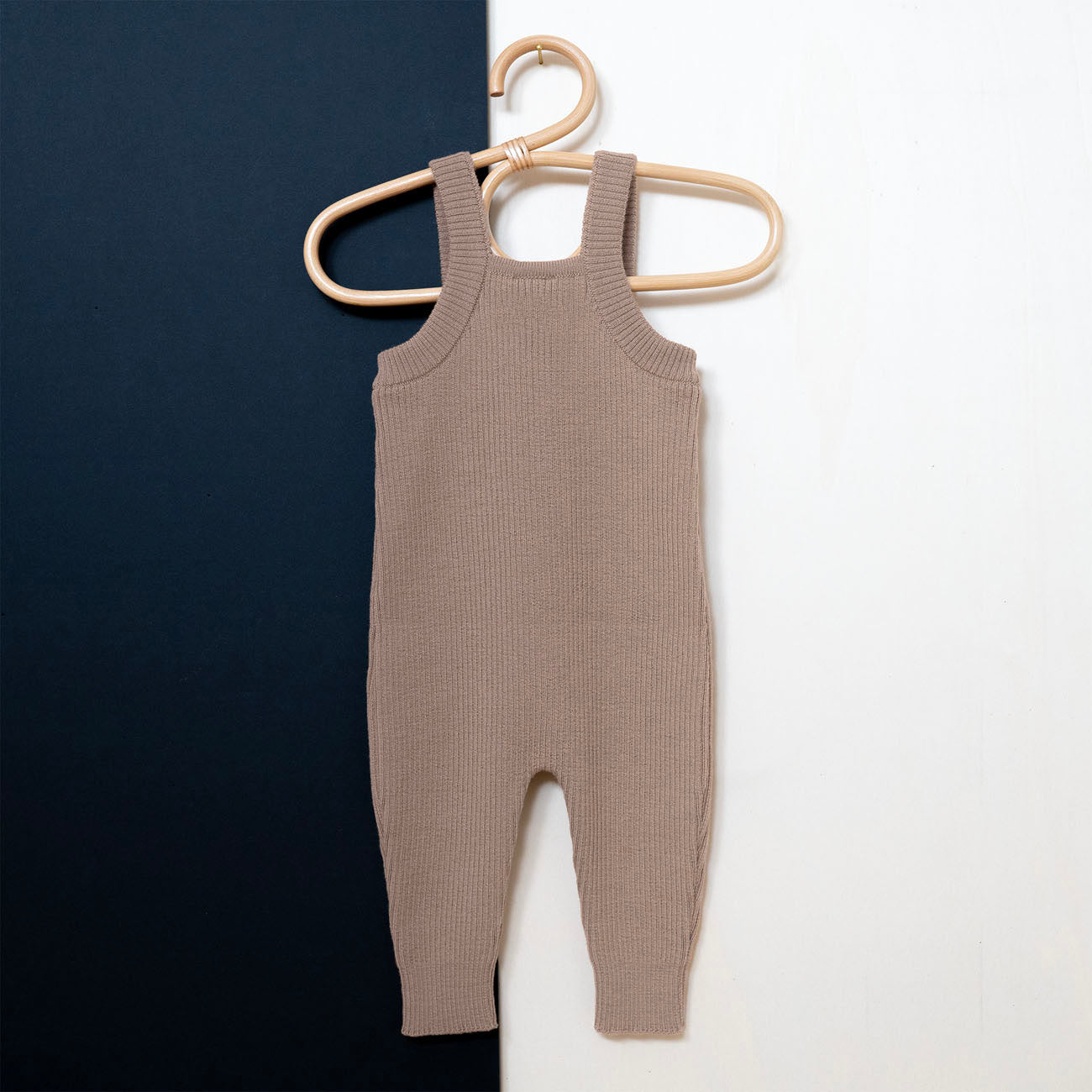 THE WOOLLY BABY JUMPSUIT - cappuccino