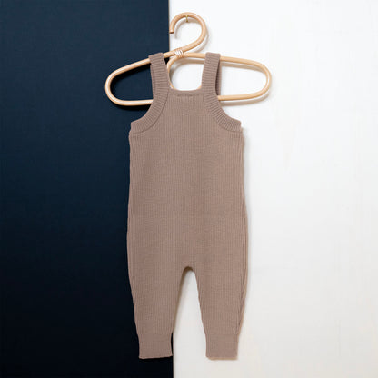 THE WOOLLY BABY JUMPSUIT - cappuccino