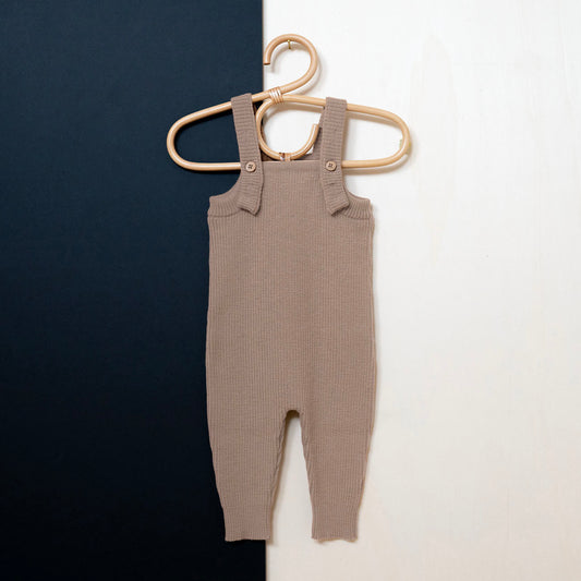THE WOOLLY BABY JUMPSUIT - cappuccino