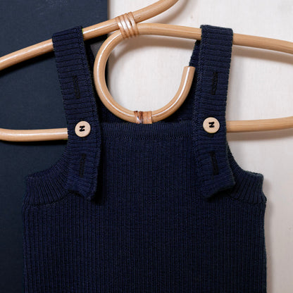 THE WOOLLY BABY JUMPSUIT - midnight blue