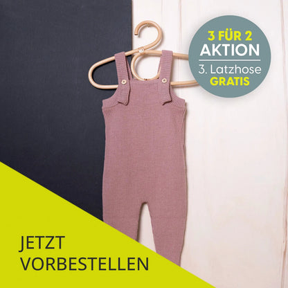 THE WOOLLY BABY JUMPSUIT - rose