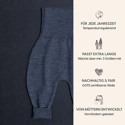 THE WOOLLY BABY PANTS - graphite grey