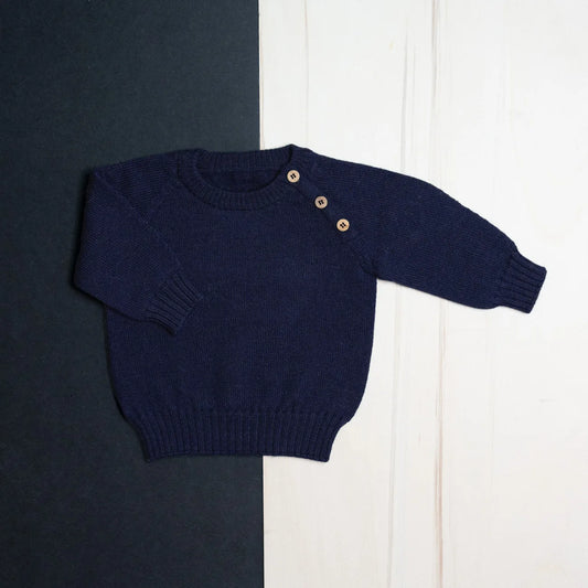 THE WOOLLY BABY SWEATER - midnight blue