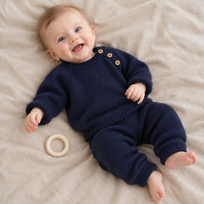 THE WOOLLY BABY SWEATER - midnight blue