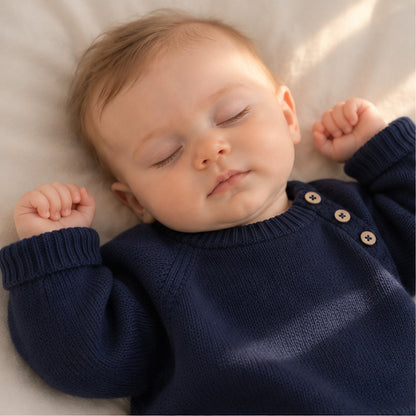 THE WOOLLY BABY SWEATER - midnight blue