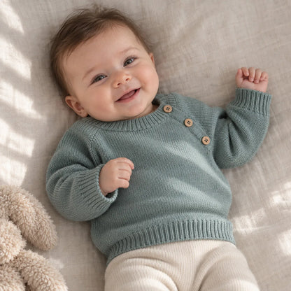 THE WOOLLY BABY SWEATER - sage