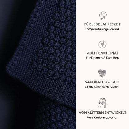 THE WOOLLY BLANKET - midnight blue