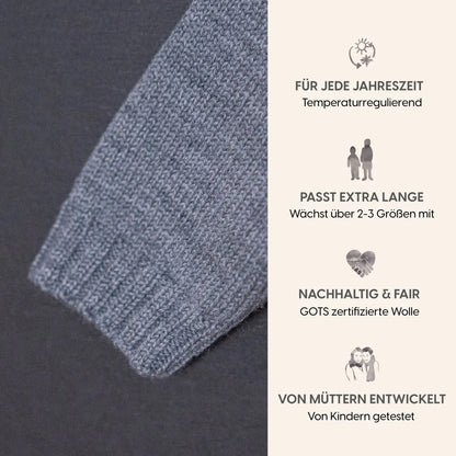 THE WOOLLY CARDIGAN - cloud grey