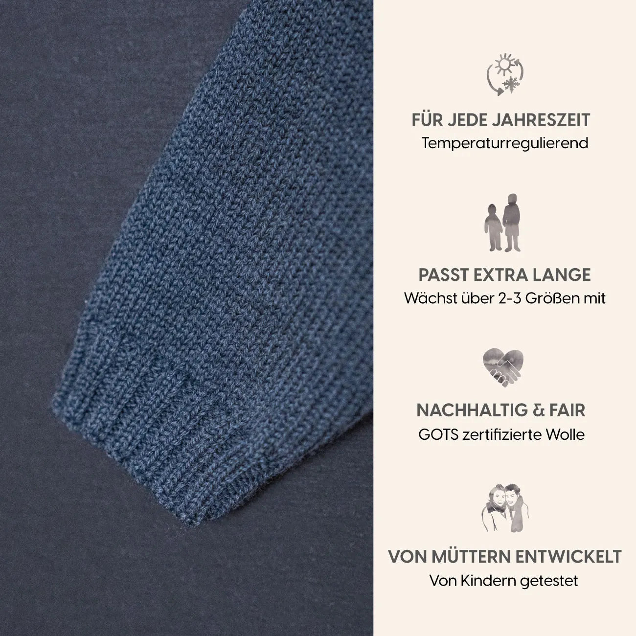 THE WOOLLY CARDIGAN - graphite grey