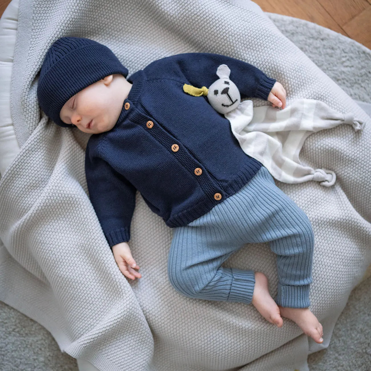 THE WOOLLY CARDIGAN - cloud grey