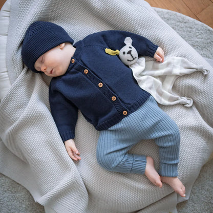 THE WOOLLY CARDIGAN - cloud grey