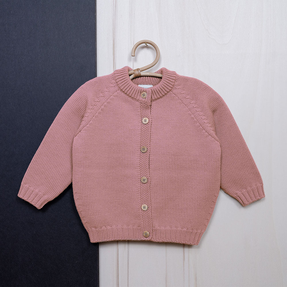 THE WOOLLY CARDIGAN - rose