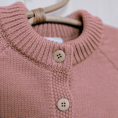 THE WOOLLY CARDIGAN - rose
