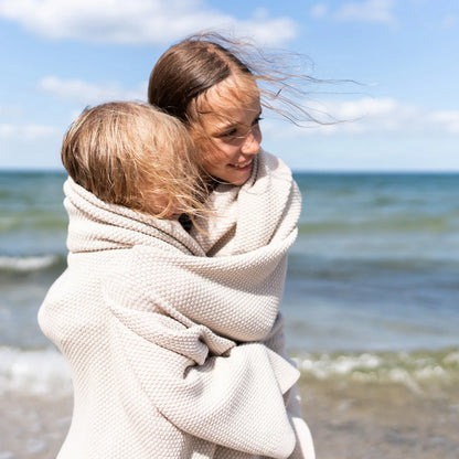 THE WOOLLY FAMILY BLANKET - cappuccino