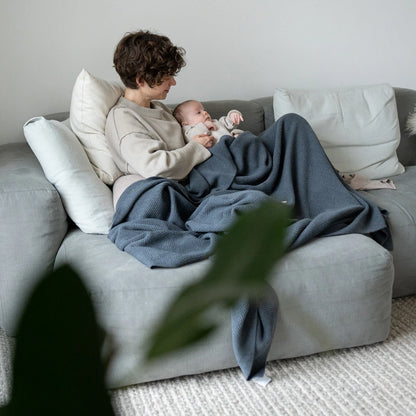 THE WOOLLY FAMILY BLANKET - graphite grey