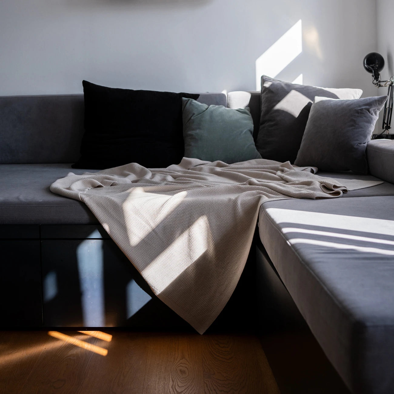 THE WOOLLY FAMILY BLANKET - cloud grey