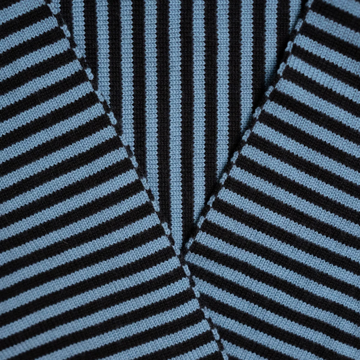 THE WOOLLY FAMILY SCARF STRIPED - CHOCOLATE / BLUE