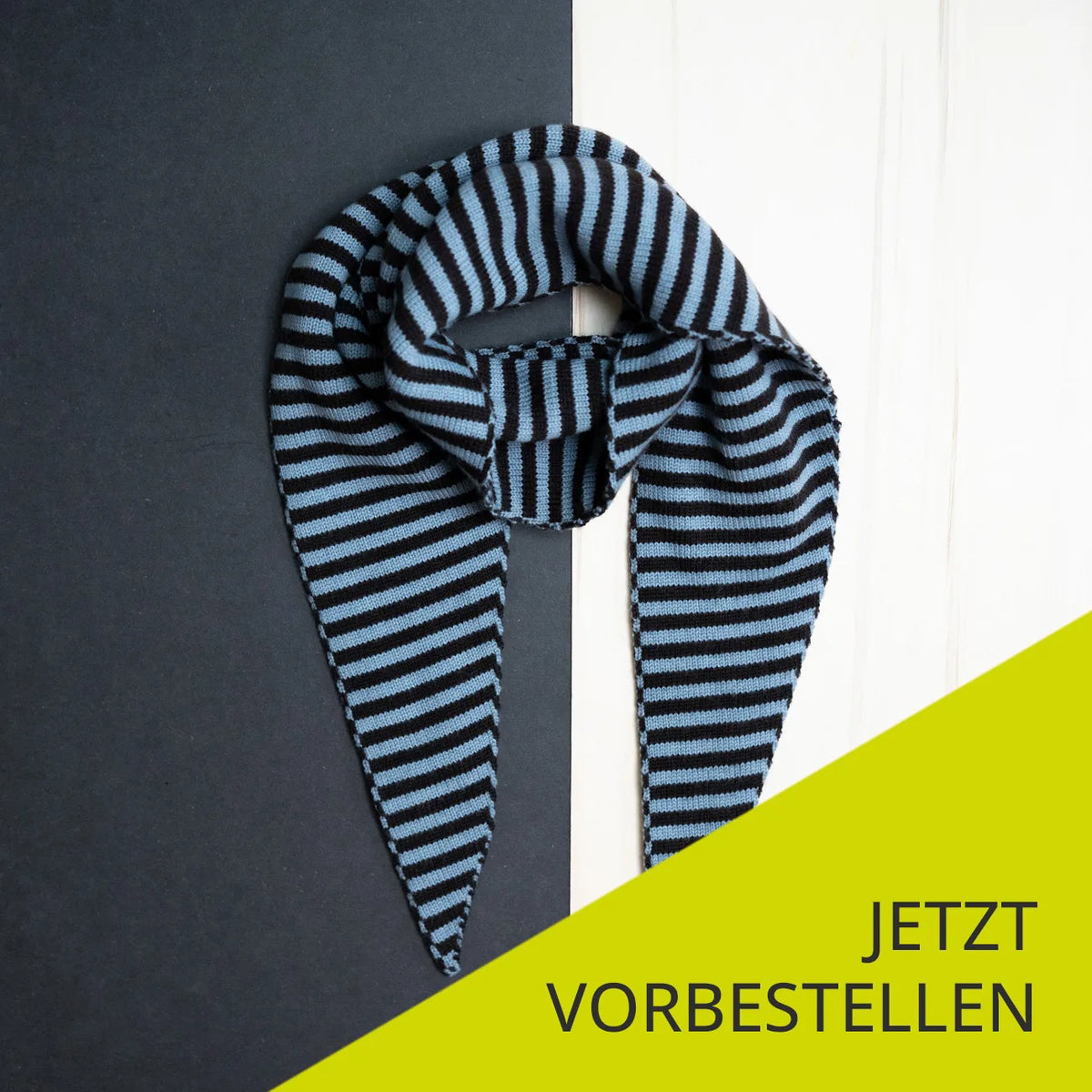 THE WOOLLY FAMILY SCARF STRIPED - CHOCOLATE / BLUE