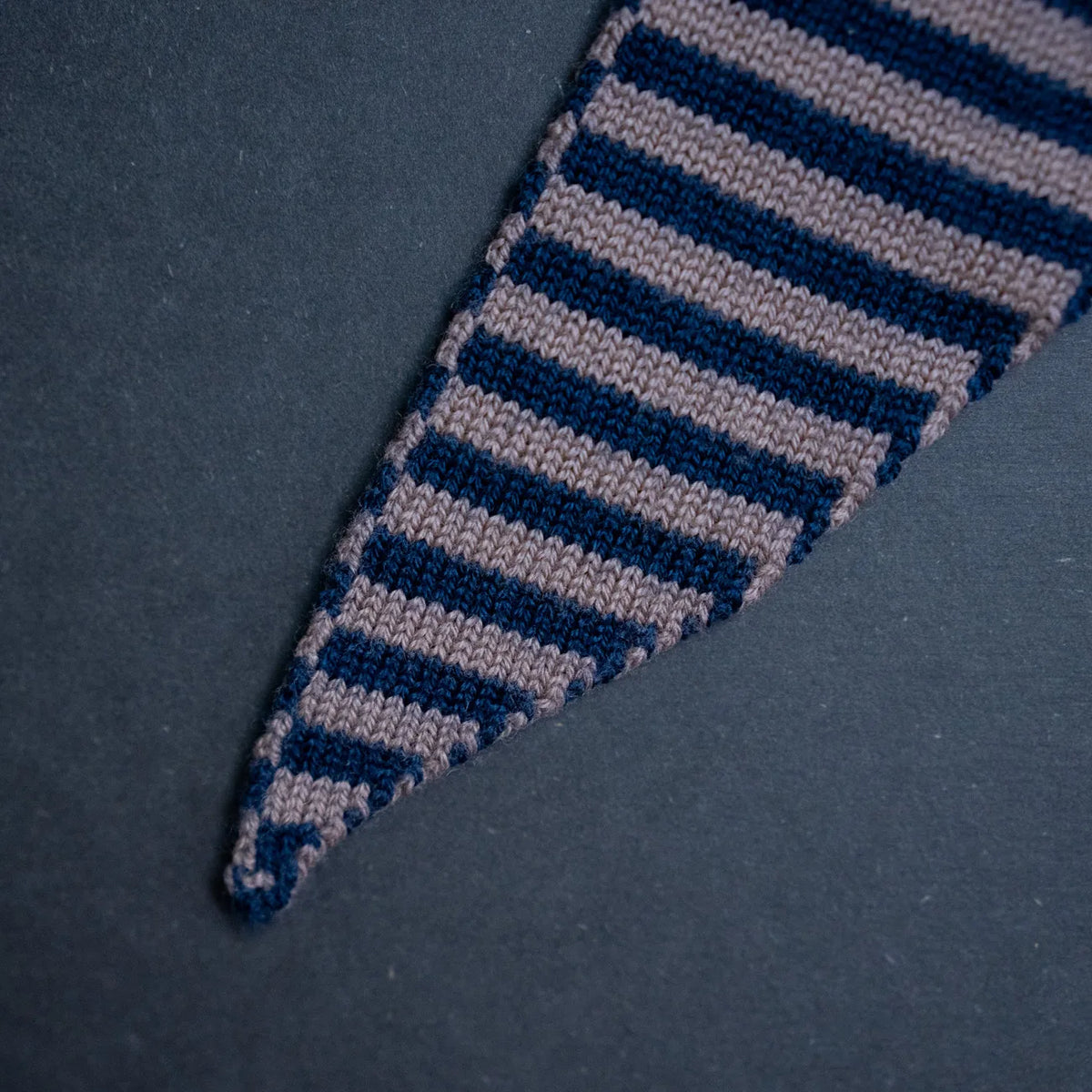 THE WOOLLY FAMILY SCARF STRIPED - MAUVE / MIDNIGHT