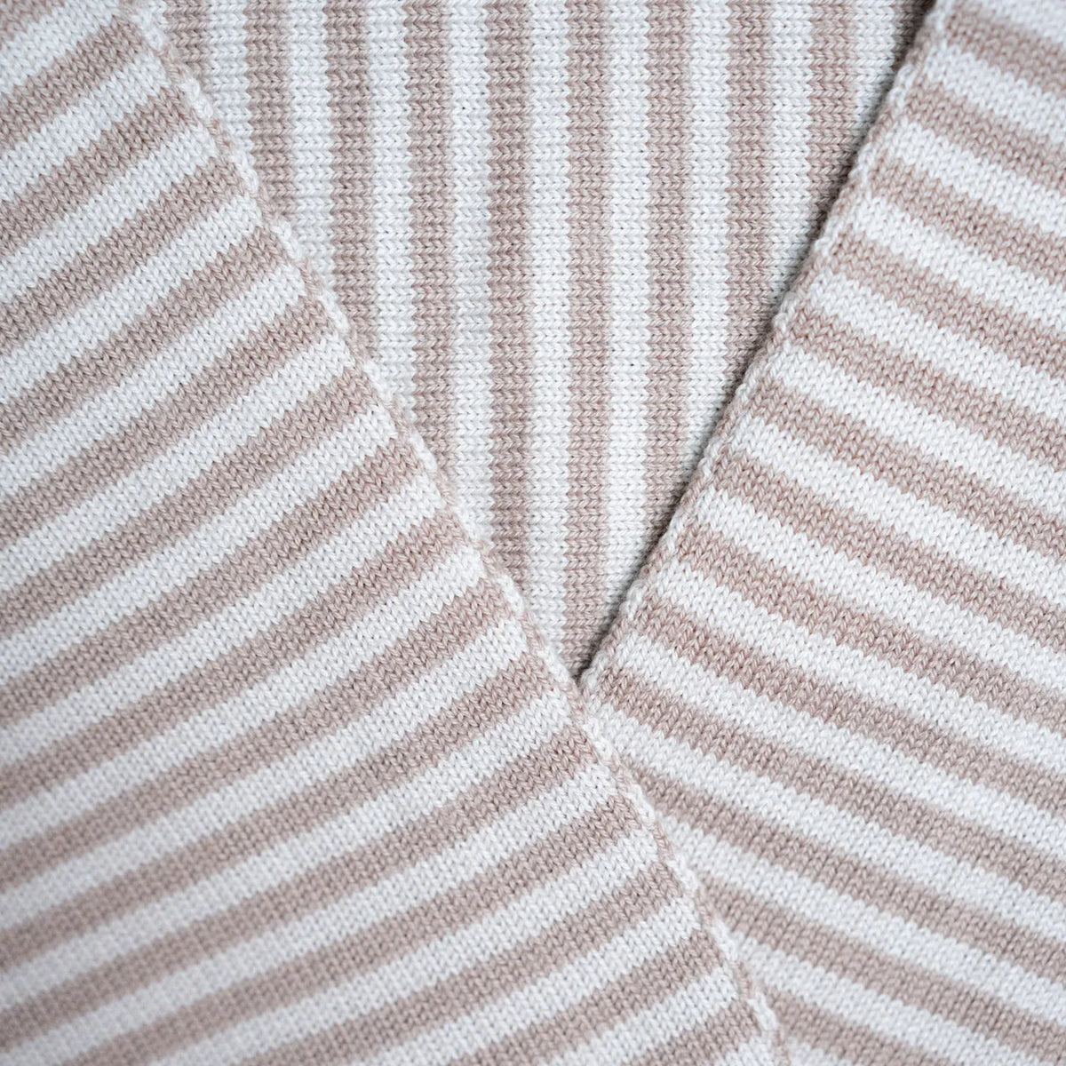 THE WOOLLY FAMILY SCARF STRIPED - SAND / CAPPUCCINO