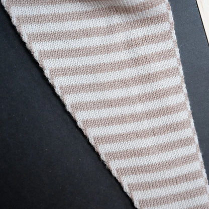THE WOOLLY FAMILY SCARF STRIPED - SAND / CAPPUCCINO