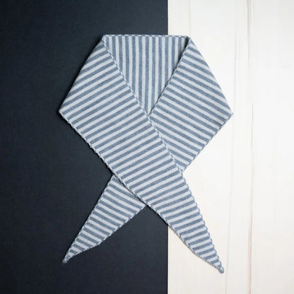 THE WOOLLY FAMILY SCARF STRIPED - SAND / CLOUD GREY