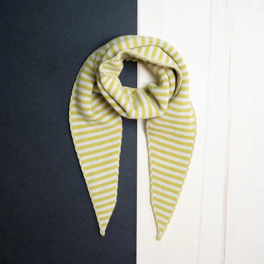 THE WOOLLY FAMILY SCARF STRIPED - SAND / QUINCE