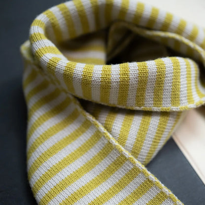 THE WOOLLY FAMILY SCARF STRIPED - SAND / QUINCE