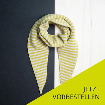 THE WOOLLY FAMILY SCARF STRIPED - SAND / QUINCE