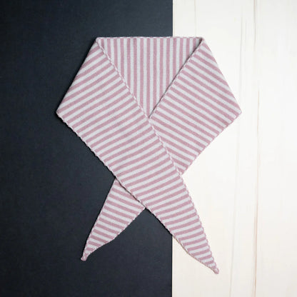 THE WOOLLY FAMILY SCARF STRIPED - SAND / ROSE