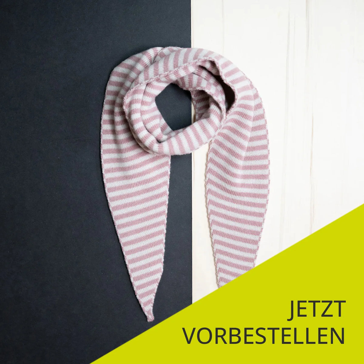 THE WOOLLY FAMILY SCARF STRIPED - SAND / ROSE