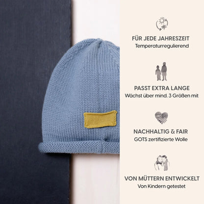 THE WOOLLY BABY HAT - blue