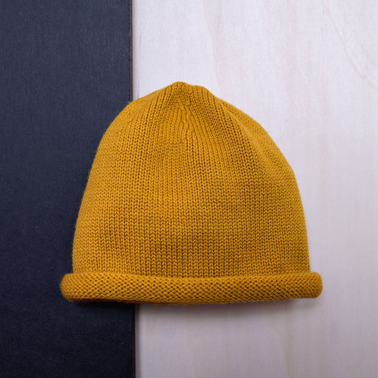 PRE-LOVED WOOLLY HAT - curry