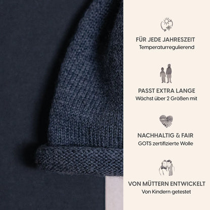 THE WOOLLY HAT - graphite grey
