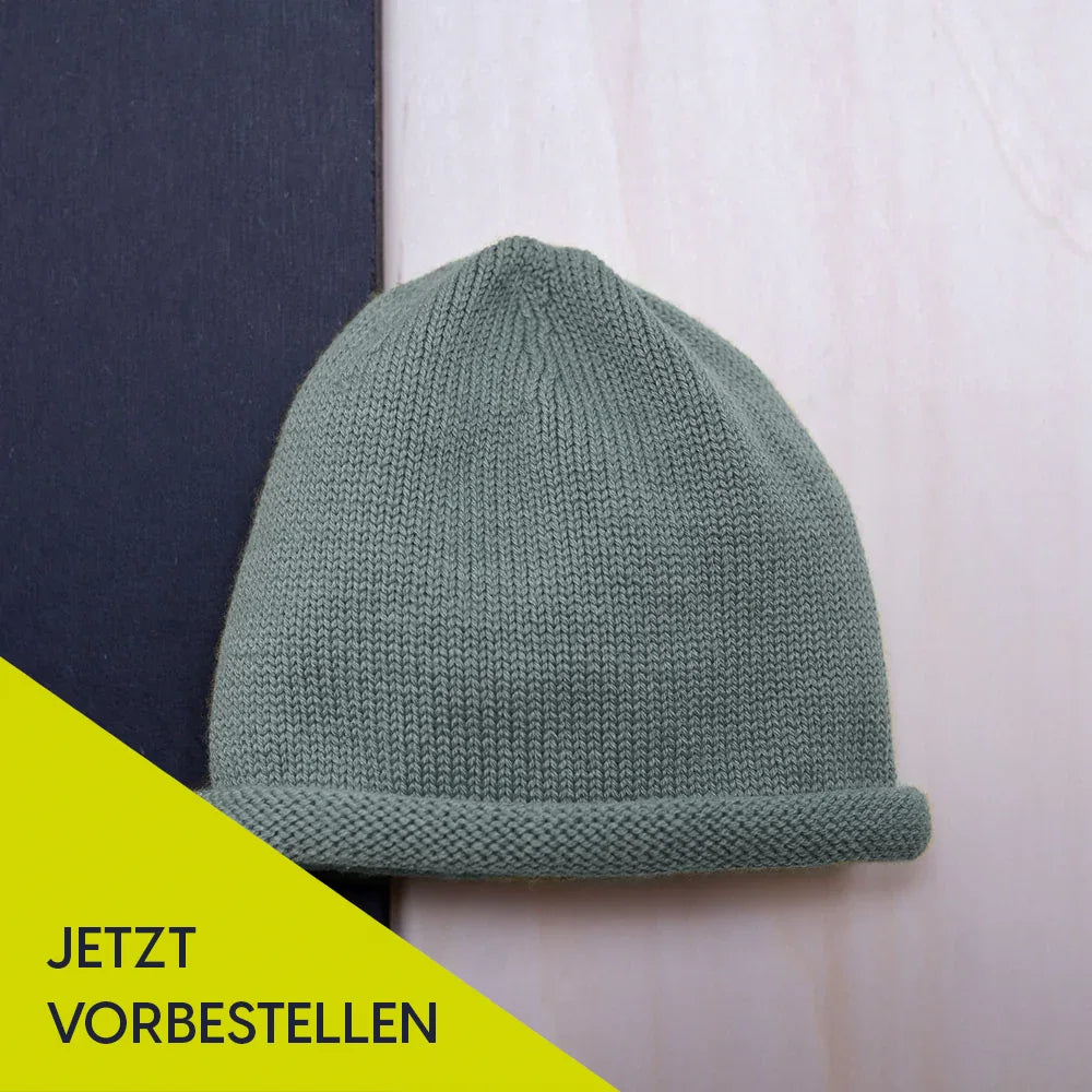 THE WOOLLY BABY HAT - sage