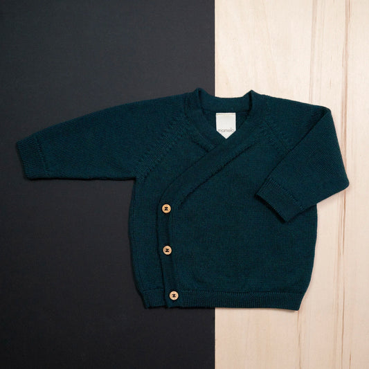 THE WOOLLY BABY JACKET - new petrol