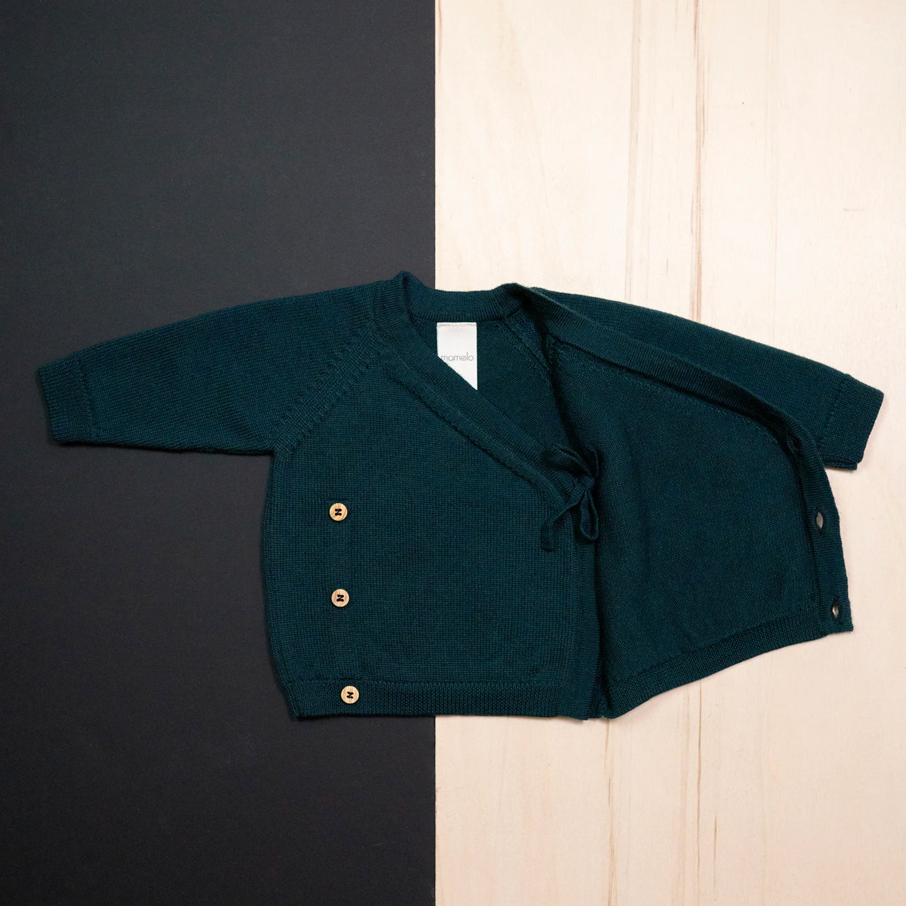 THE WOOLLY BABY JACKET - new petrol