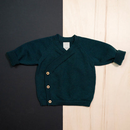 THE WOOLLY BABY JACKET - new petrol
