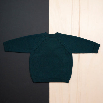THE WOOLLY BABY JACKET - new petrol