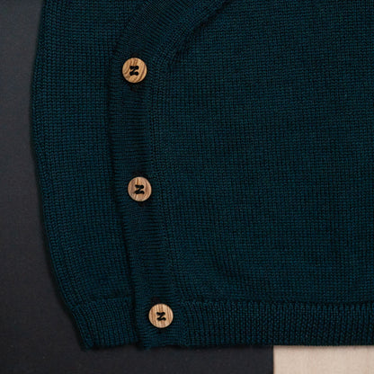 THE WOOLLY BABY JACKET - new petrol