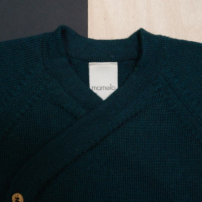 THE WOOLLY BABY JACKET - new petrol