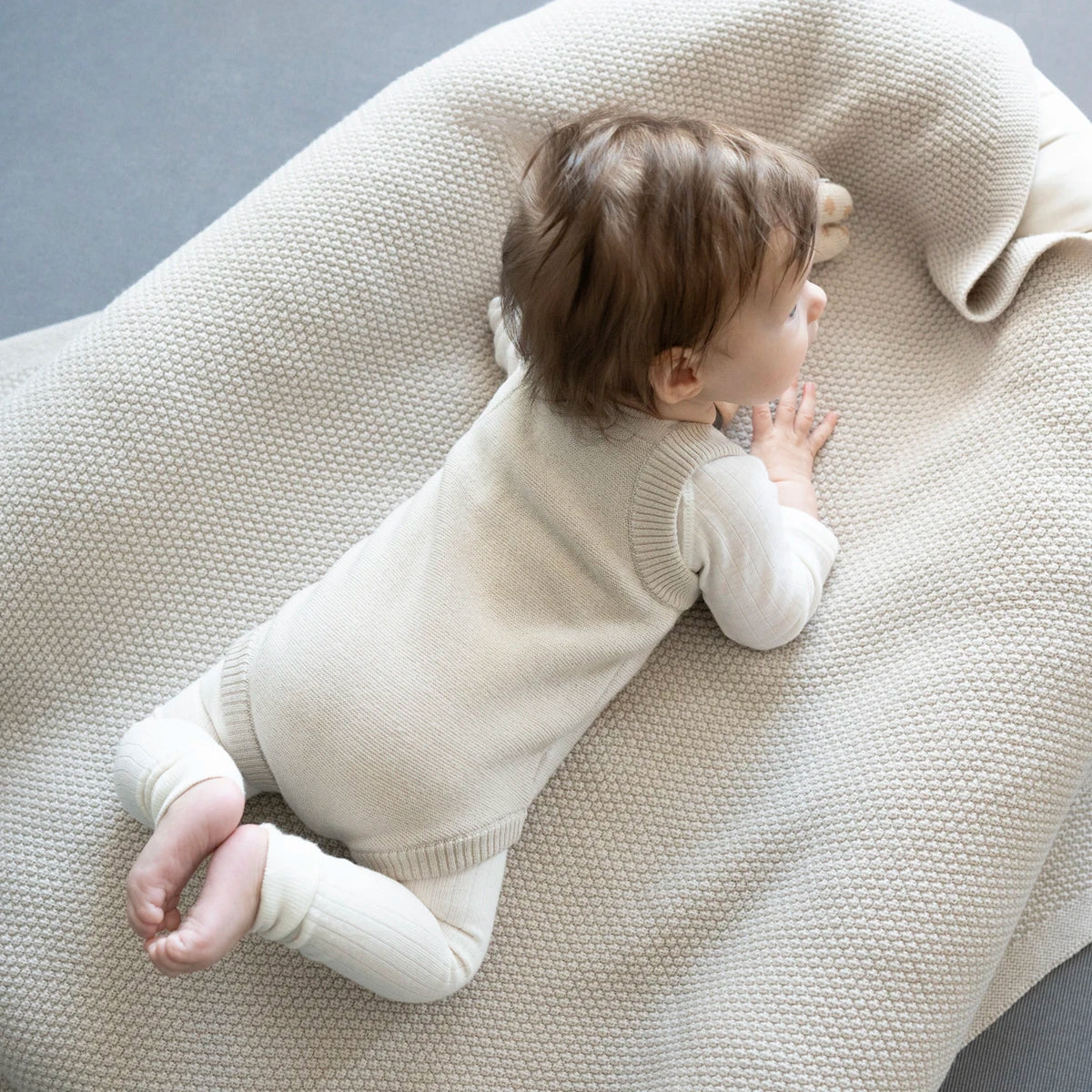 B-WARE WOOLLY ROMPER - sand